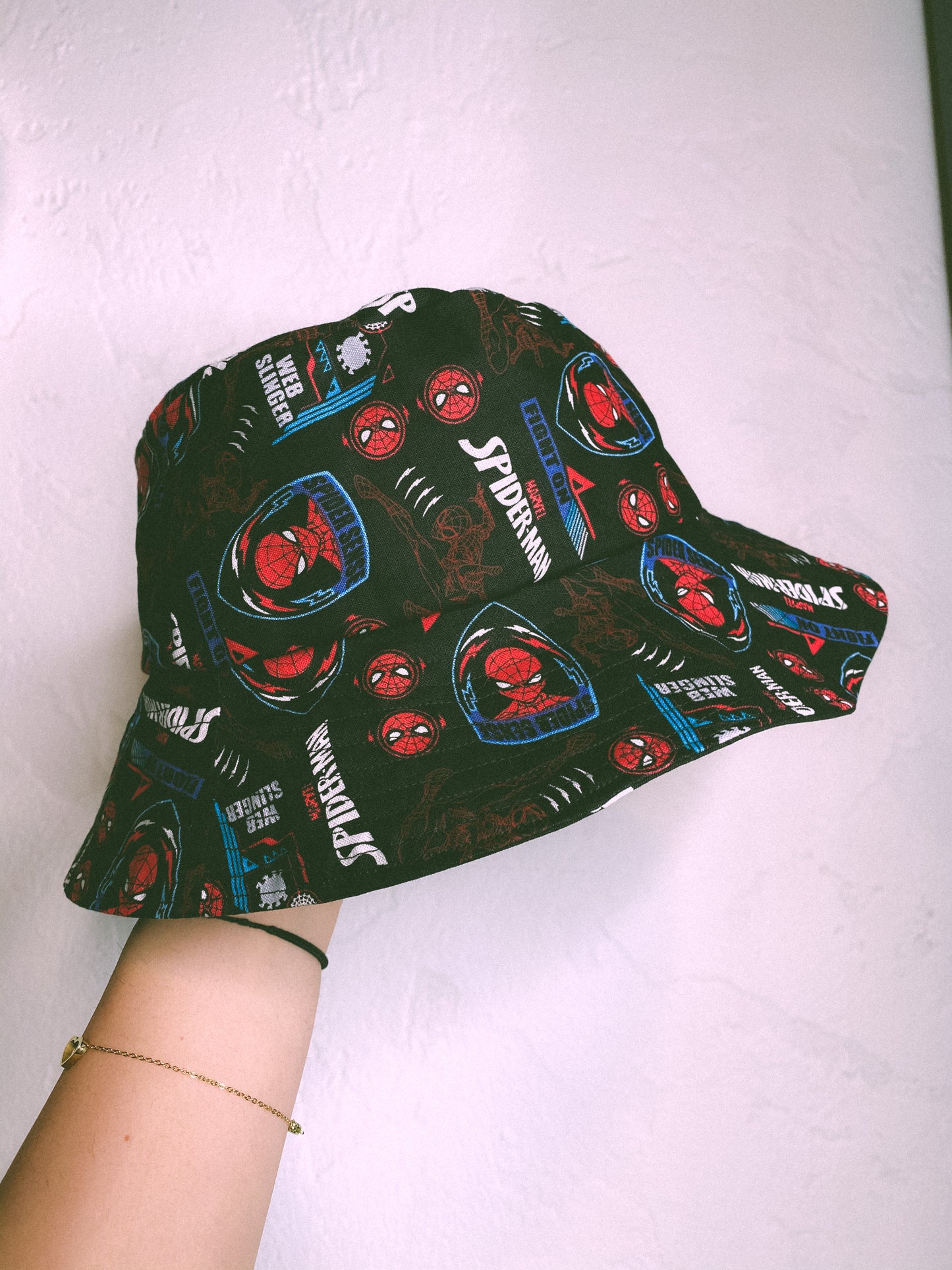 Reversible Spider-Man & Mickey Kids Bucket Hat